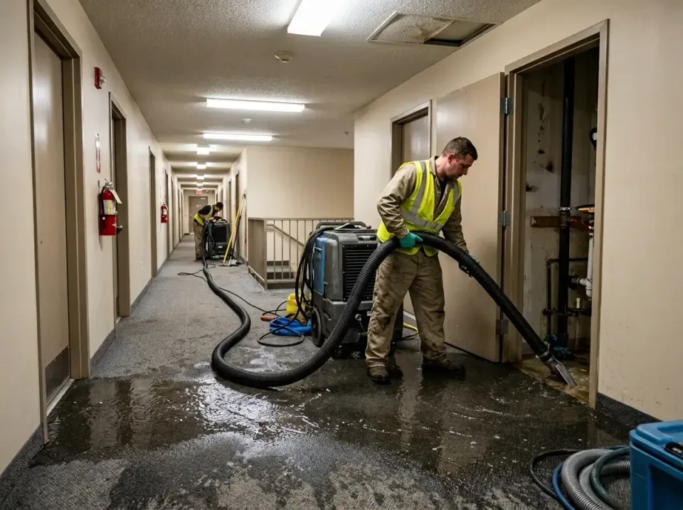 multi-unit-apartment-hallway-f-005 — frequently asked questions, Emergency Burst Pipe Water Extraction & Removal in Parchmen…